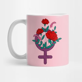 Feminine Symbol Girl Flower Mug